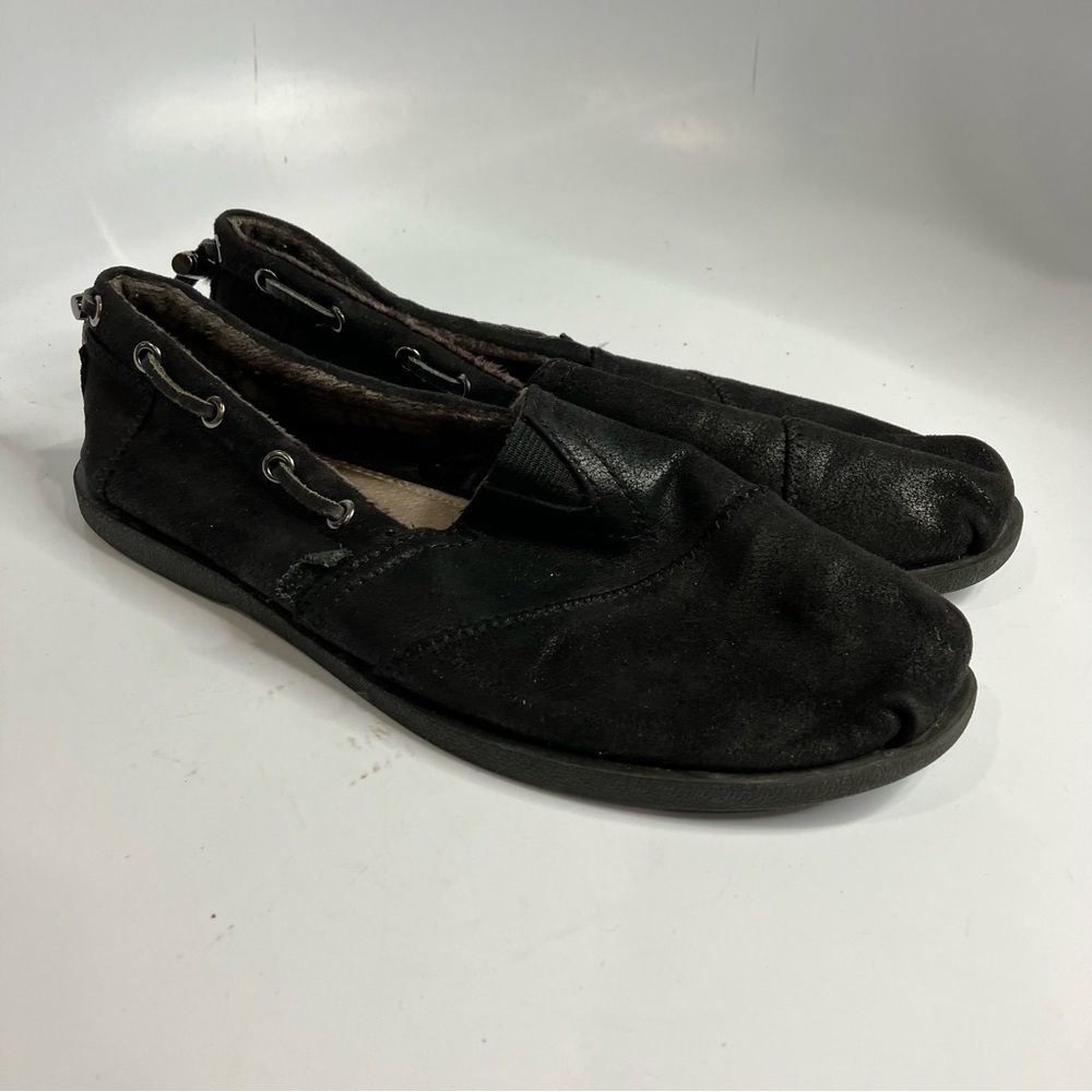 Bobs faux fur lined flats leather lining size 8